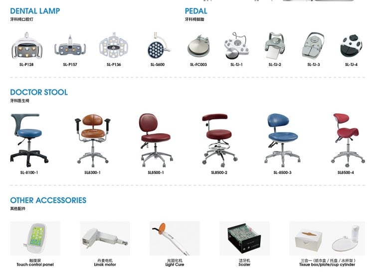Unique Design Wide And Soft Cushion Dental Unit Chair details