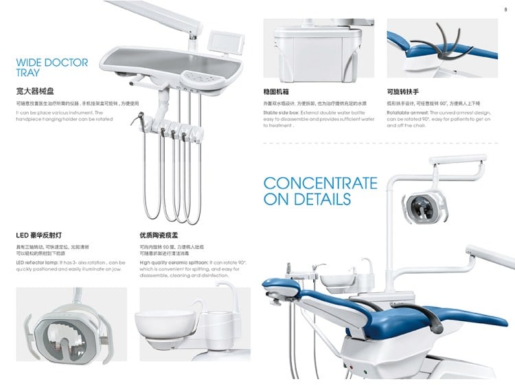 3 Simple Space Saving USA Popular Dental Chair factory