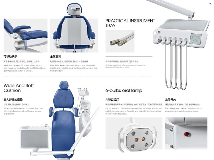Unique Design Wide And Soft Cushion Dental Unit Chair manufacture