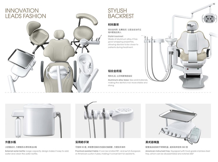 3 FDA CE Imported Tubes Dental Chair manufacture