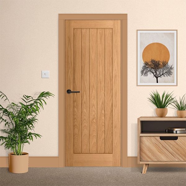 Security Precautions in Internal Oak Finished Fire Doors