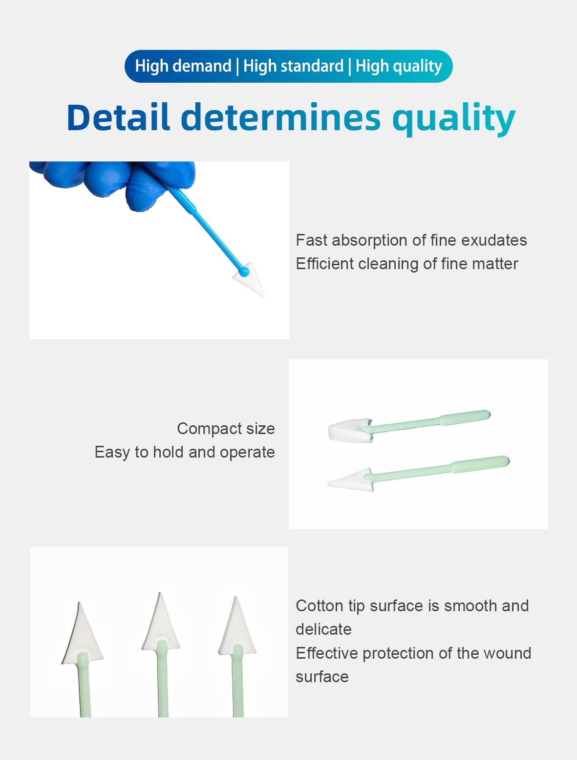 Spear PVA Medical Eye Sponge for ENT Surgery Hemostatic Dressing in Cotton for Eye Spears supplier
