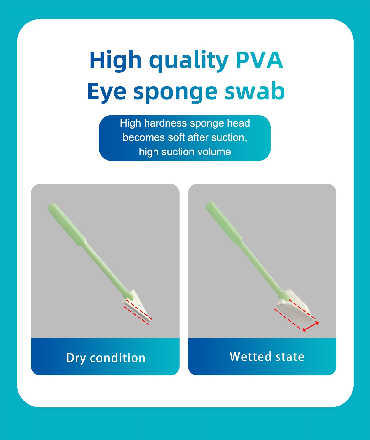 Spear PVA Medical Eye Sponge for ENT Surgery Hemostatic Dressing in Cotton for Eye Spears supplier