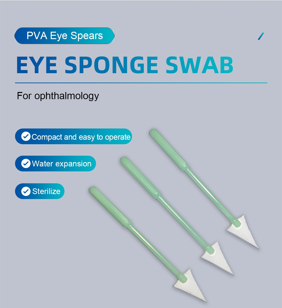 Spear PVA Medical Eye Sponge for ENT Surgery Hemostatic Dressing in Cotton for Eye Spears details
