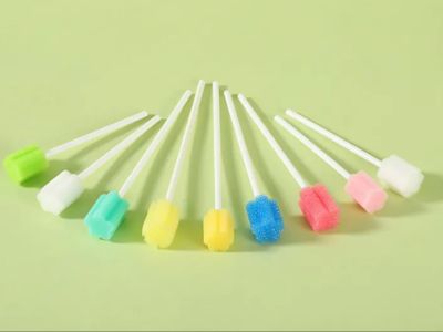Medical Tooth Cleaning Mouth Swabs Soft Sponge for Sensitive Patients