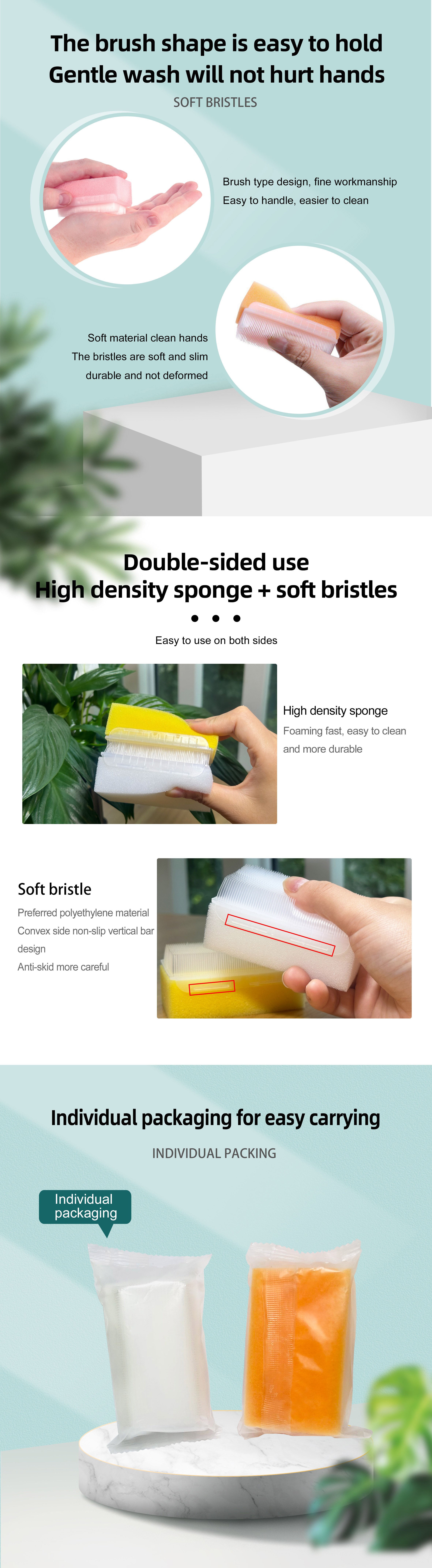Disposable EOS Sensory Dry Brush Medical Consumables for Hand Washing Nail Cleaning PES PP PE Disinfecting Dressing Type factory