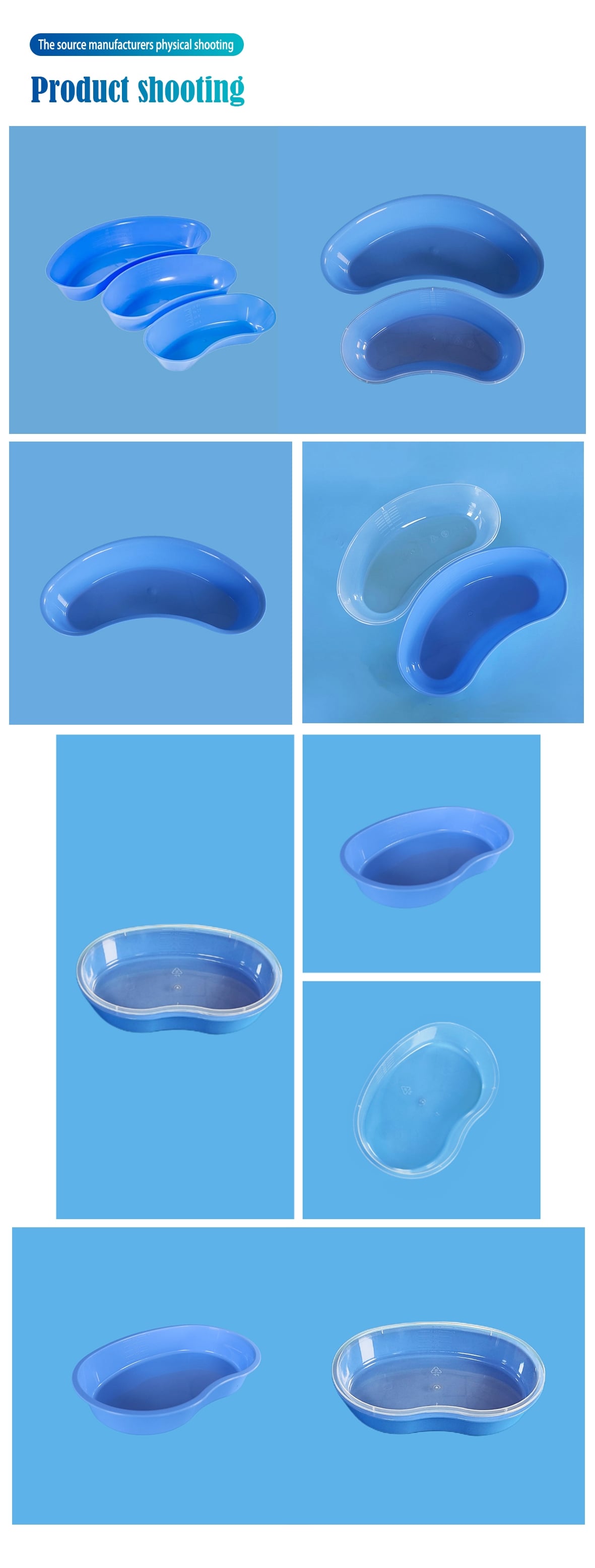 700ml Medical Kidney Dish Tray Plastic Emesis Basin for Surgical Use EOS Disinfecting Type 30g Weight details
