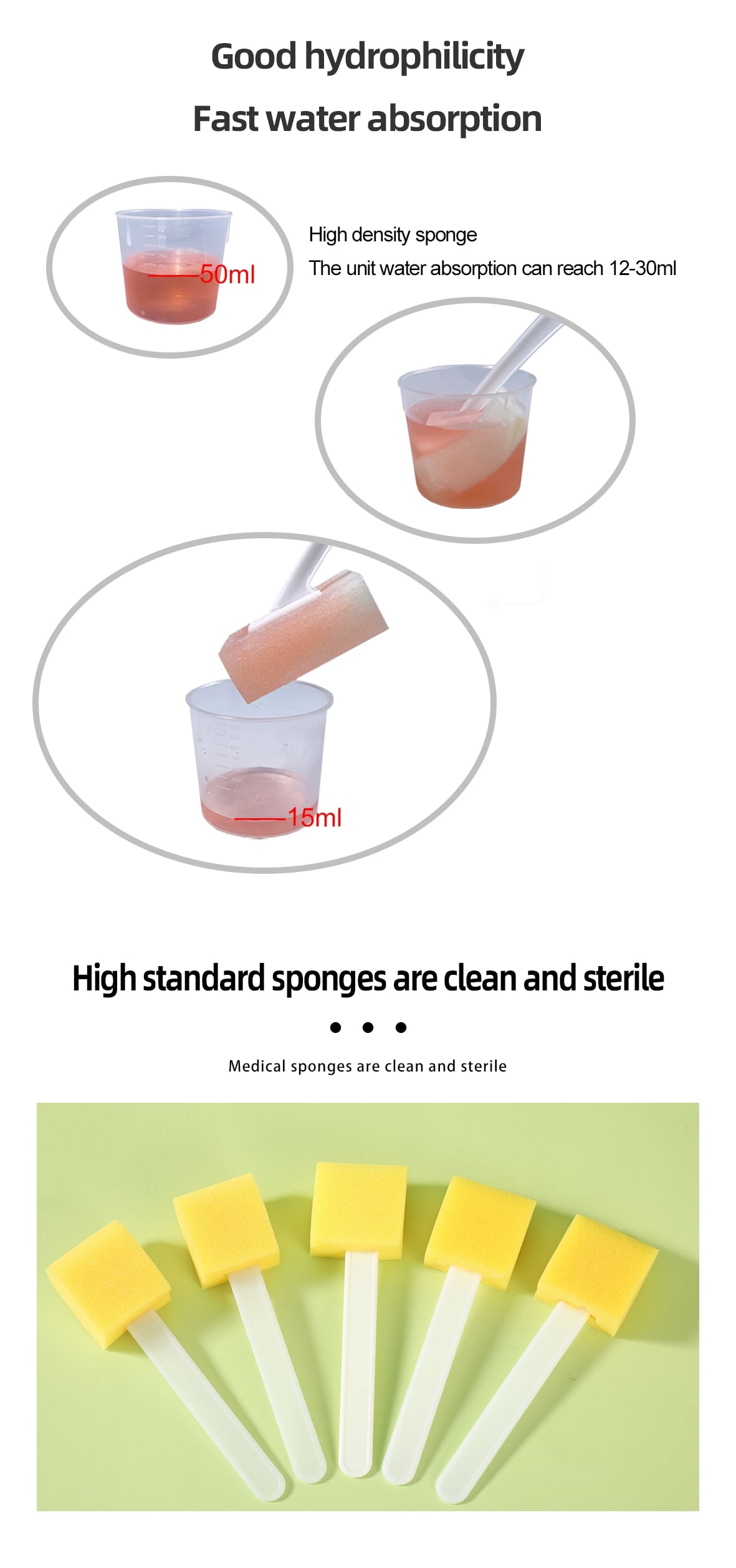 Disposable Medical Cotton Commonly Used Surgical Brushes Sponge Sticks Other Operating Room Tools Essential Medical Consumables manufacture