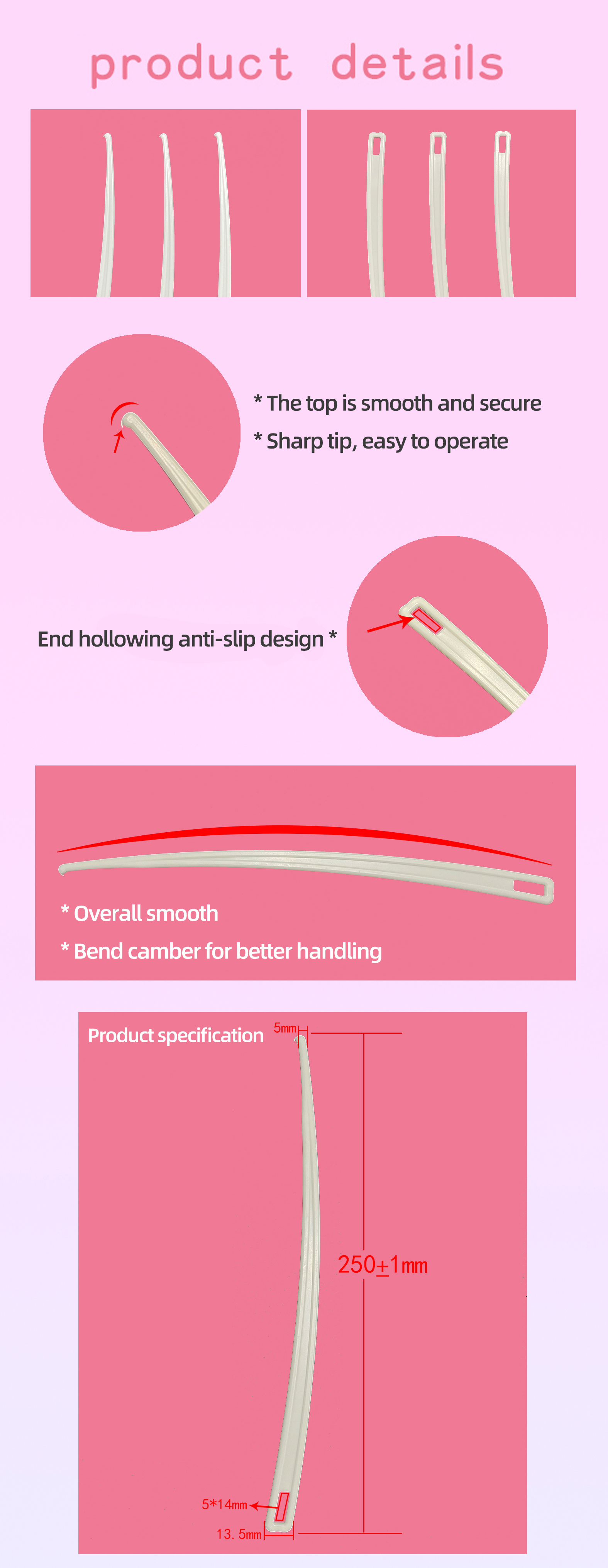 Wholesale Disposable ABS Amniotic Membrane Hook Sterilized Medical Hook Breaking Membranes Obstetrics Gynecology Birth Control manufacture