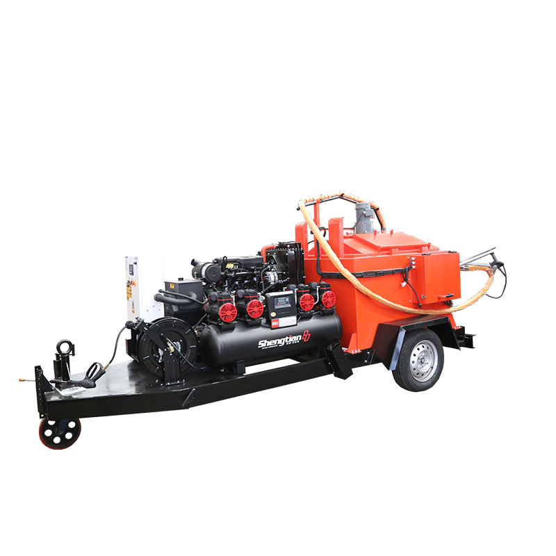 Factory supplies different types of asphalt crack sealing machine in road pavement repair, LS-500QY with Compressor