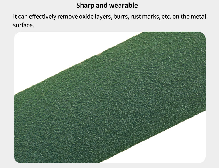 Good quality Green Calcined aluminum oxide Flexible J-wt Sanding cloth Sanding Belt for wood working  wet and dry polishing details