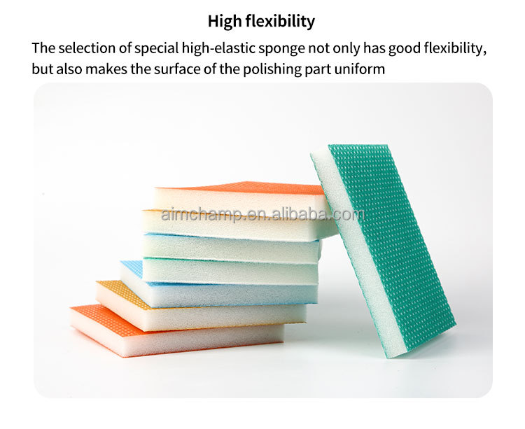 Aimchamp Premium Trizact Double Sides Polishing Use Sanding Block Sand Soft Sponge Abrasive Sanding Sponges manufacture