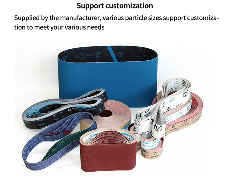 Manufacturing abrasive tool x-wt customized size red Aluminium Oxide cloth belt Sanding belt  for wood working and metal working supplier