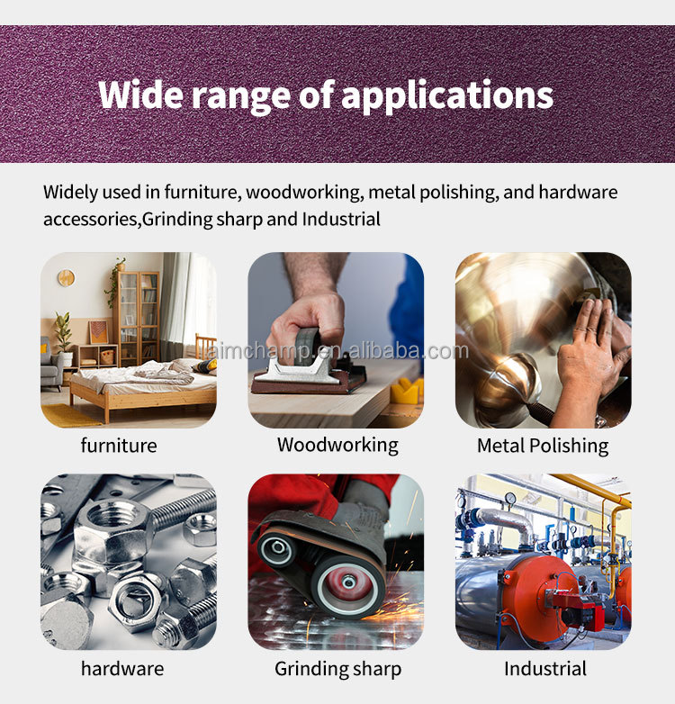 High quality Polishing Alloys 1.38*100m Jumbo Roll purple Ceramic J-wt soft Cloth Sanding Belt abrasive tools manufacture