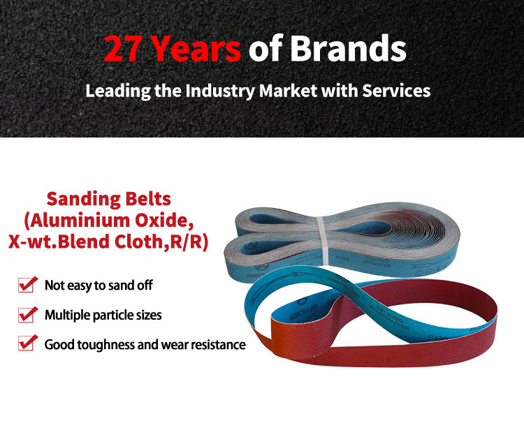 Manufacturing abrasive tool x-wt customized size red Aluminium Oxide cloth belt Sanding belt  for wood working and metal working factory