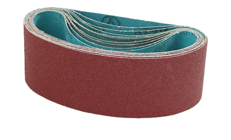 Manufacturing abrasive tool x-wt customized size red Aluminium Oxide cloth belt Sanding belt  for wood working and metal working factory