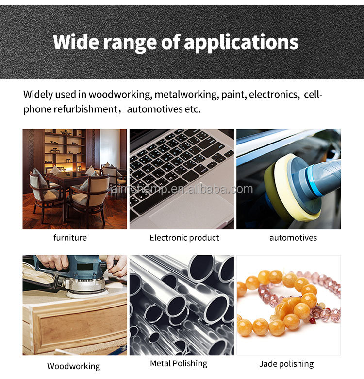 Automotive 125mm 5/6 Inch Black Silicon Carbide Y-Wt Polyester Cloth Sandpaper Sheets Sanding Discs details