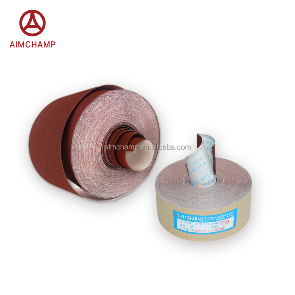 Aimchamp Gxk51 Wood Polishing Jumbo Abrasive Cloth Roll Aluminum Oxide Sand Cloth Diamond Sanding Rolls supplier