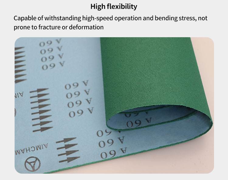Good quality Green Calcined aluminum oxide Flexible J-wt Sanding cloth Sanding Belt for wood working  wet and dry polishing factory