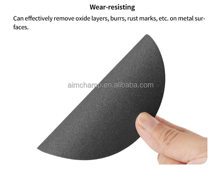 Automotive 125mm 5/6 Inch Black Silicon Carbide Y-Wt Polyester Cloth Sandpaper Sheets Sanding Discs manufacture