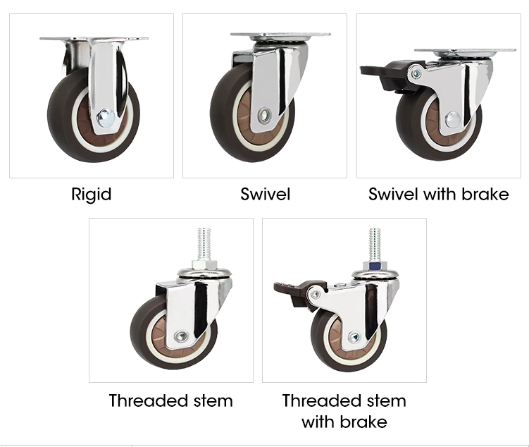 OEM Factory Furniture Wheel Castor Chair Small Swivel Caster Wheel with Brake for Furniture 25mm 32mm supplier
