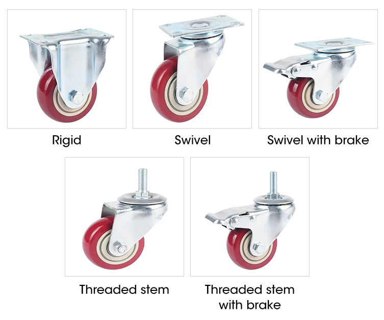 Medium duty caster industrial caster wheel 3/4/5 inch rigid type caster wheel manufacturer for machinery and equipment details