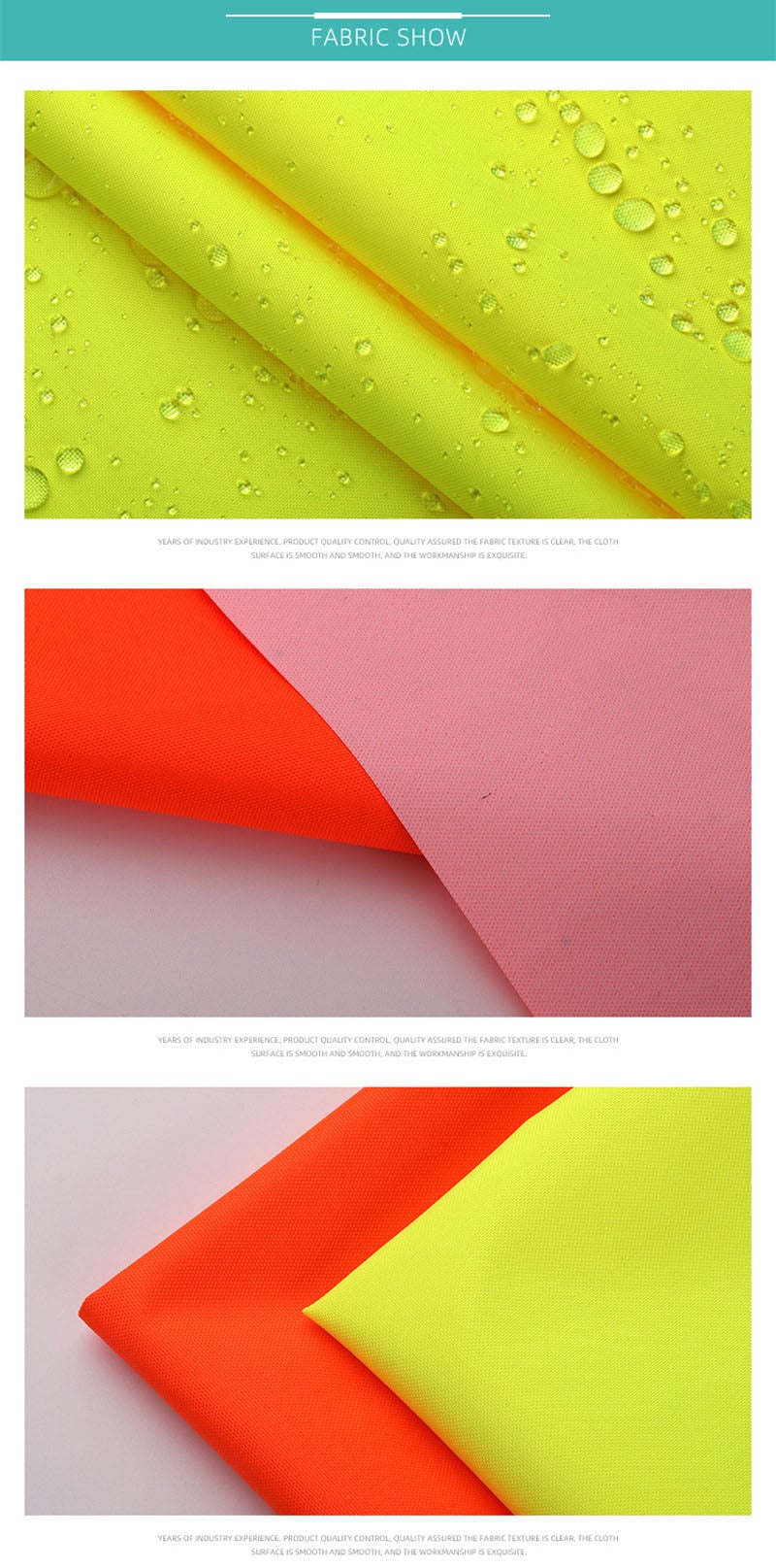 Durable cloth solid dyed waterproof 300d oxford polyester fabric for outdoor umbrella details