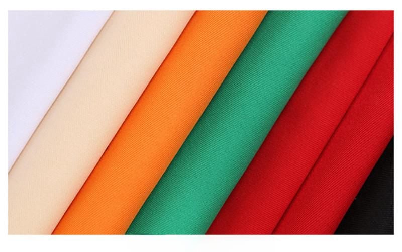 Solid dyed durable uniform clothes fabric 100% poly gabardine worker uniform twill fabric manufacture