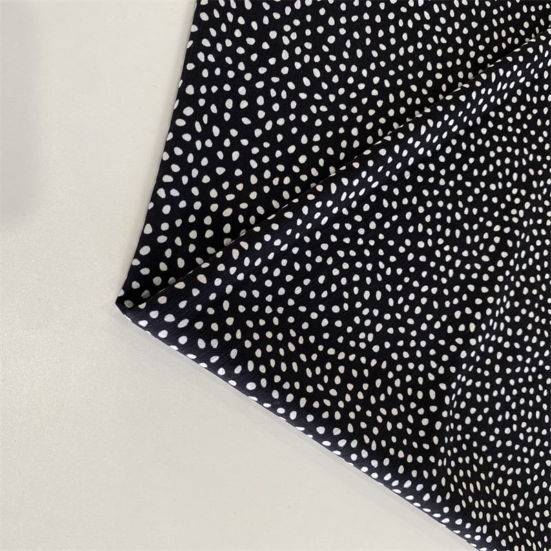 Printed 100%polyester 75D crinkle chiffon fabric for women's dress factory