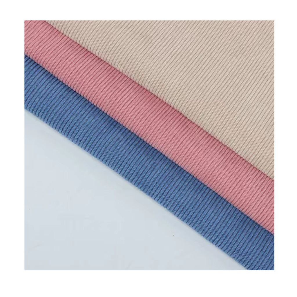 High quality 100%Polyester 16w corduroy fabric 190GSM fabric for pants manufacture