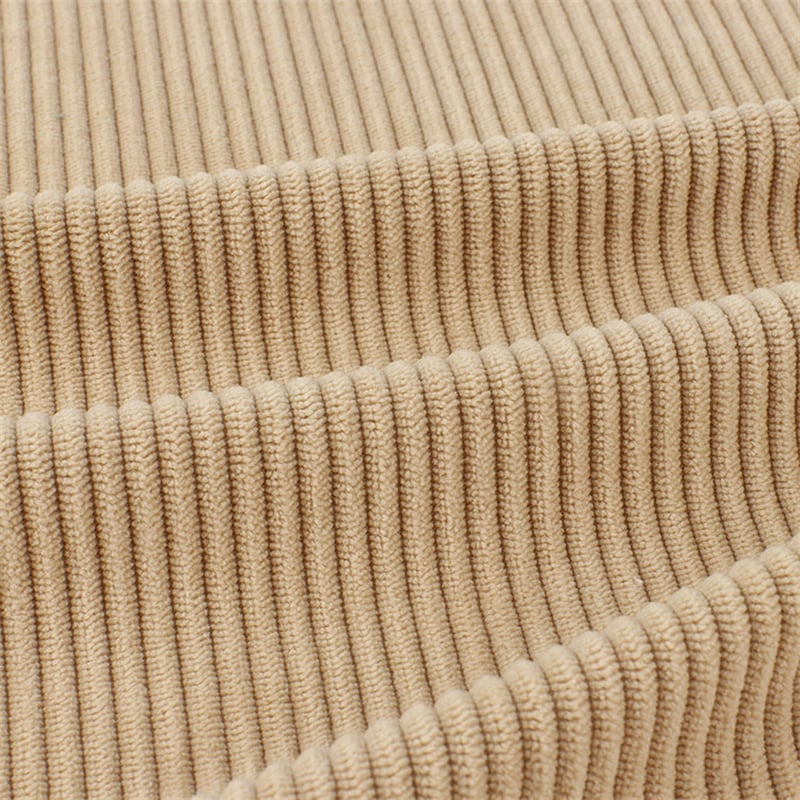 Hot sale Dyed warp knitted 100%polyester 280gsm 6W corduroy fabric for trousers pants jacket garment supplier