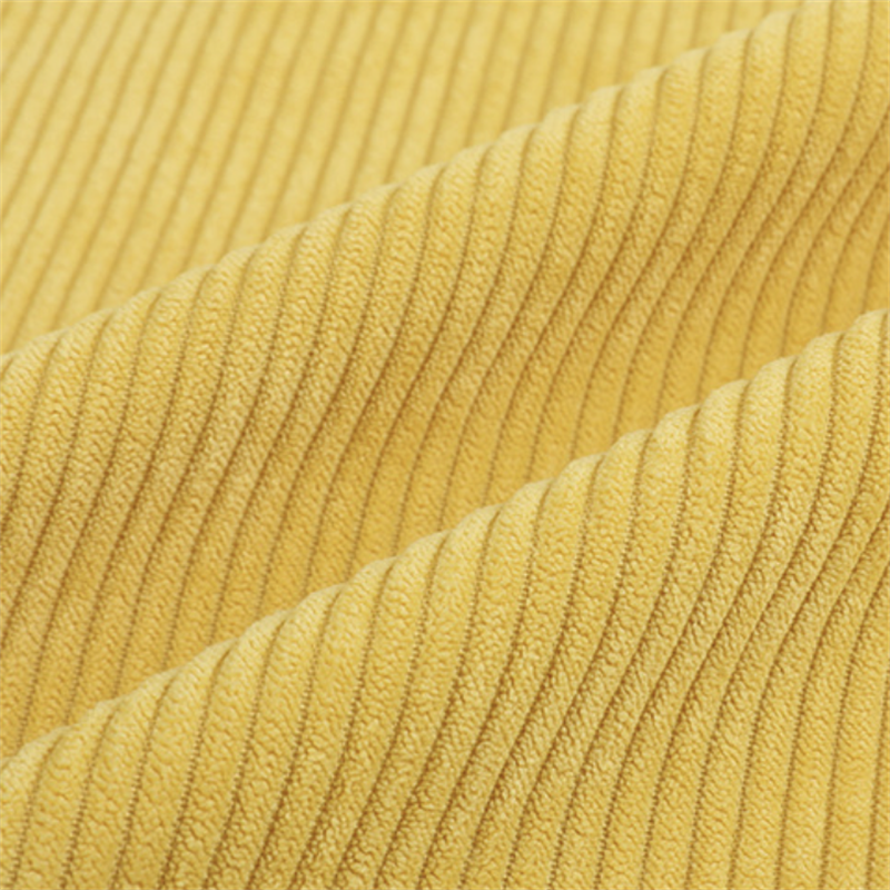 Soft and warm 90%polyester 10%nylon 6w corduroy fabric for home textiles manufacture