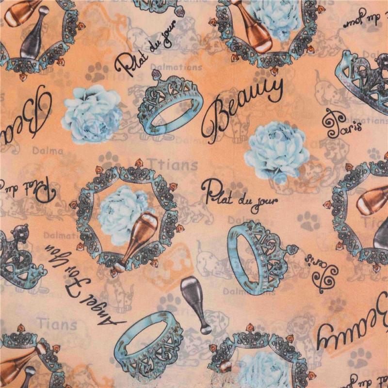 Competitive price 100 polyester full dull 300t printed taffeta fabric for children's down coat details