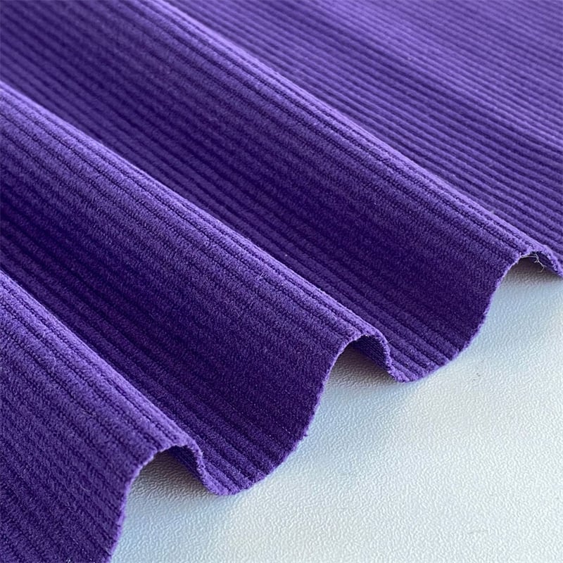 High quality 100%polyester 11w corduroy fabric for overall dress factory