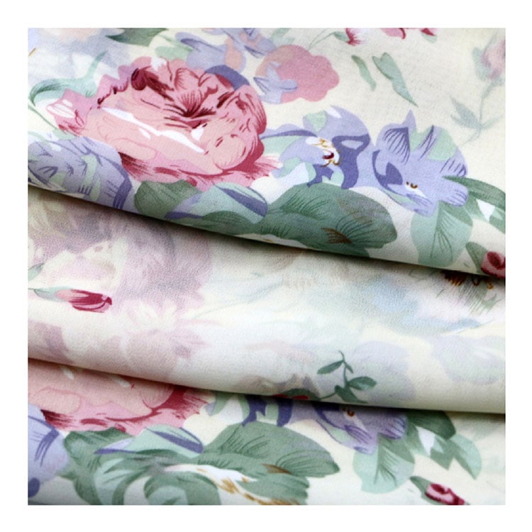 Hot sale manufacturer 100% polyester chiffon New printed fabric fasion fabric for women's dress details