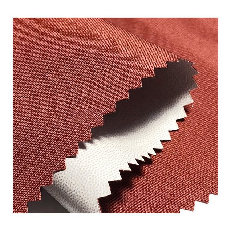 Environmental cloth plain woven solid dyed polyester pongee fabric tpu laminated waterproof details