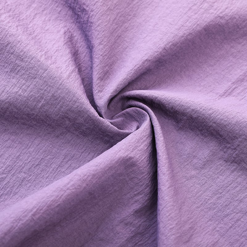 Waterproof 100% Nylon 40D 310T Nylon Taffeta Wrinkle Fabric for down jacket details