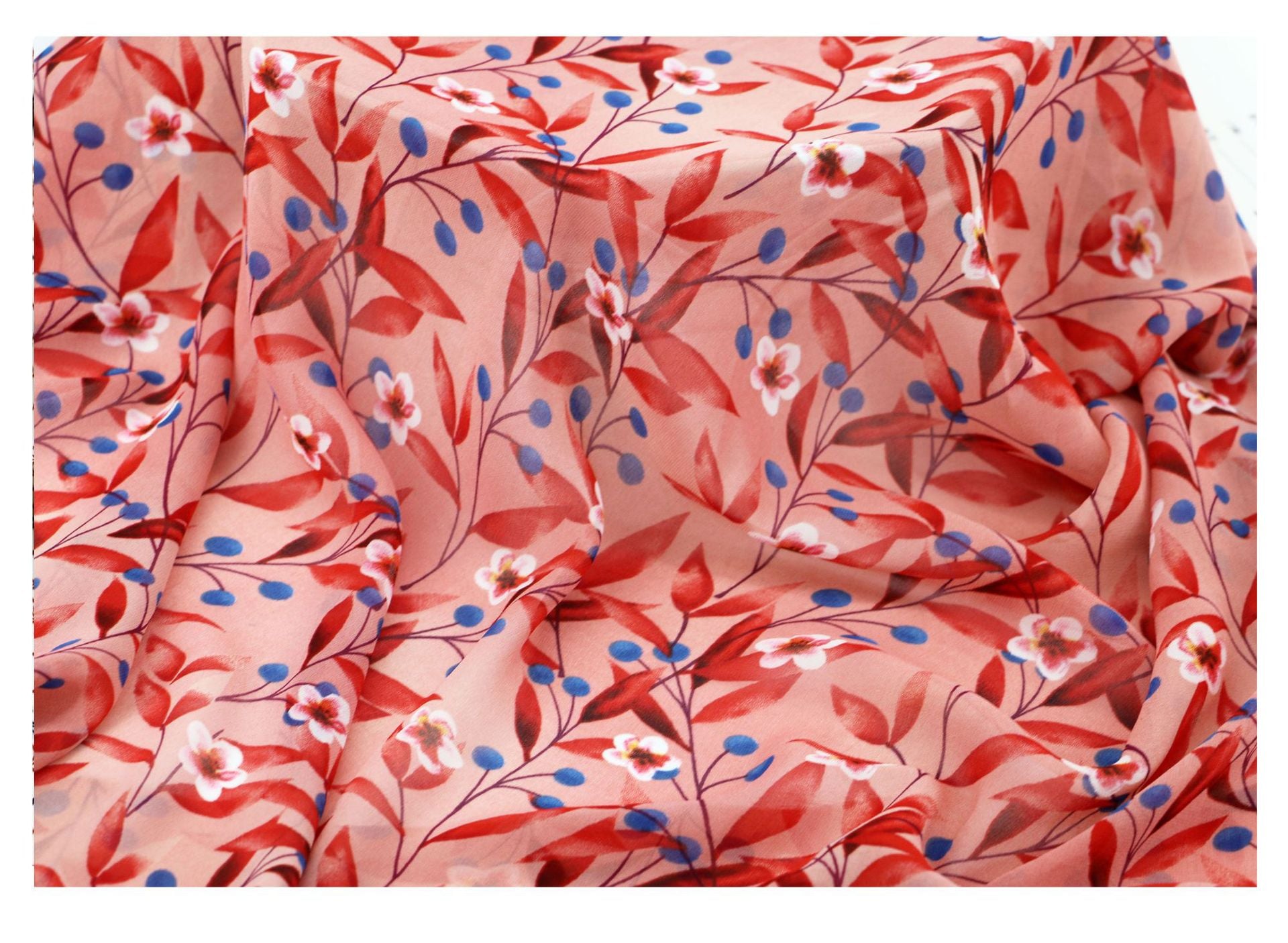 Whole sale New Georgette printed fabric spring summer dress women's fashion chiffon fabric manufacture