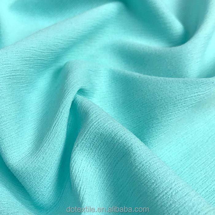 Manufacturer direct 75D polyester fashionable chiffon crepe high quality fabric for dress factory