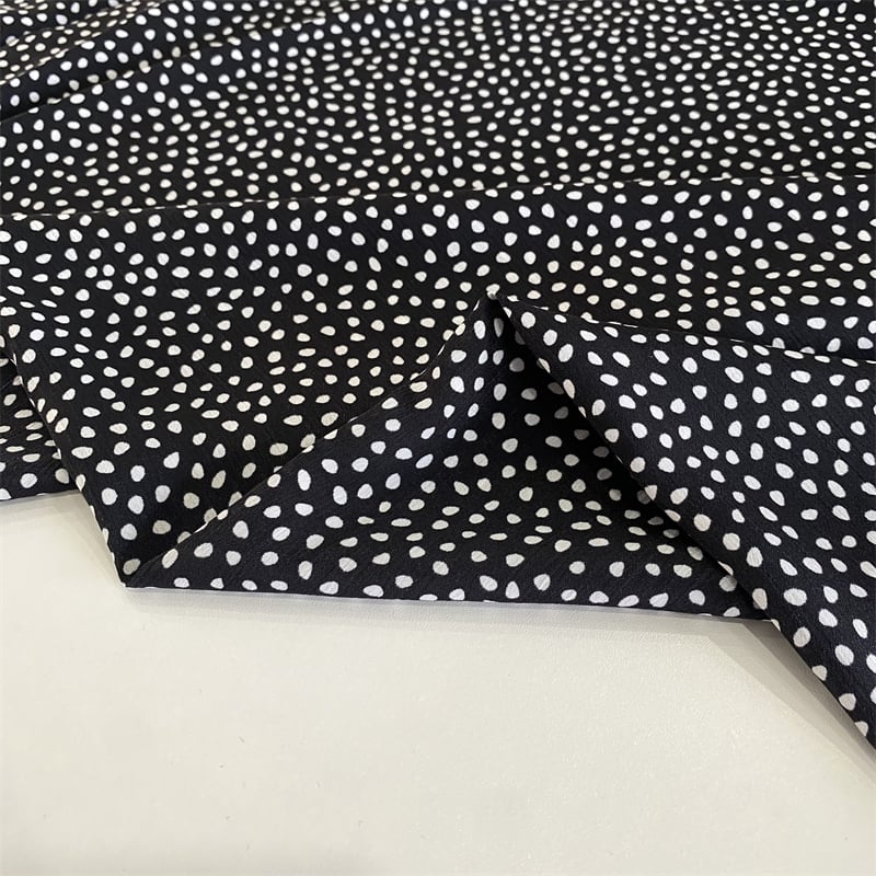 Printed 100%polyester 75D crinkle chiffon fabric for women's dress manufacture