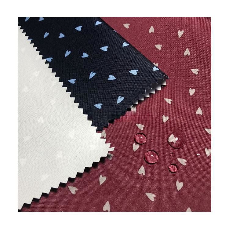 Tissu écologique en toile lisse teinte unie polyester pongee imperméable laminé tpu