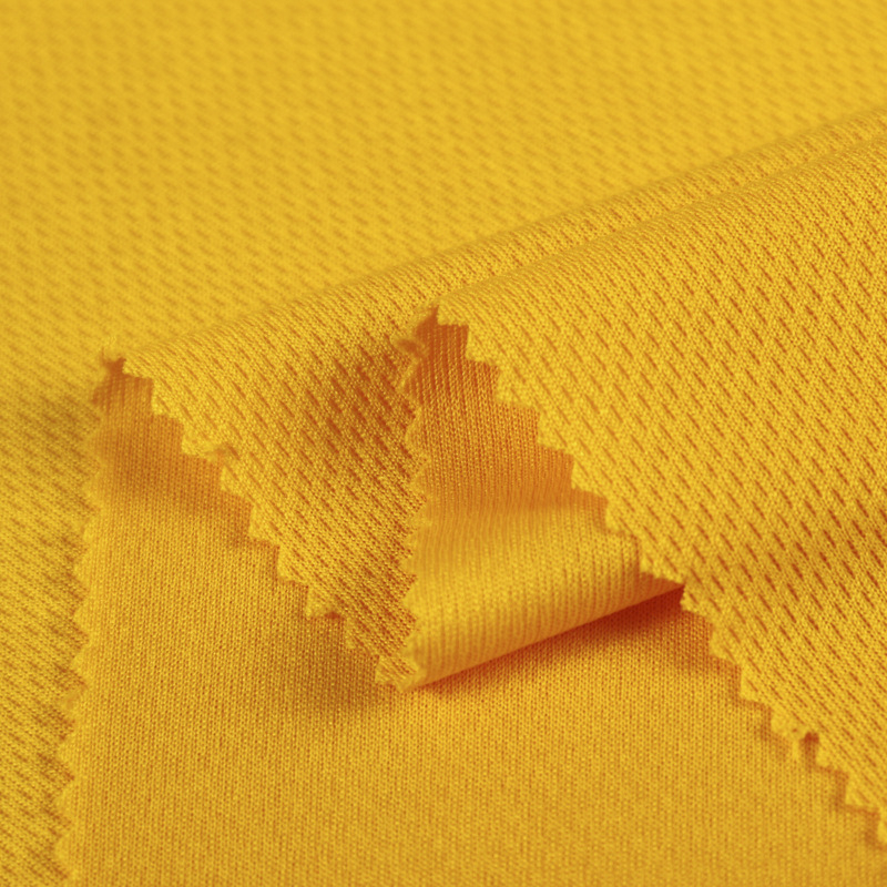 Moisture wicking 75D 100% polyester mesh fabric for school uniform sportswear factory