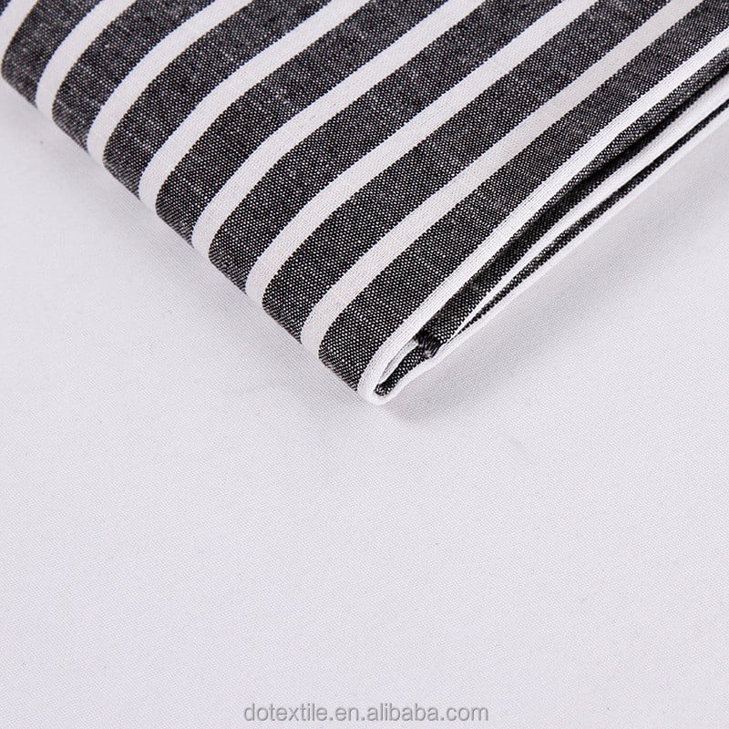 Soft hand feeling 100% cotton yarn dyed stripe fabric cotton woven fabric stripes supplier