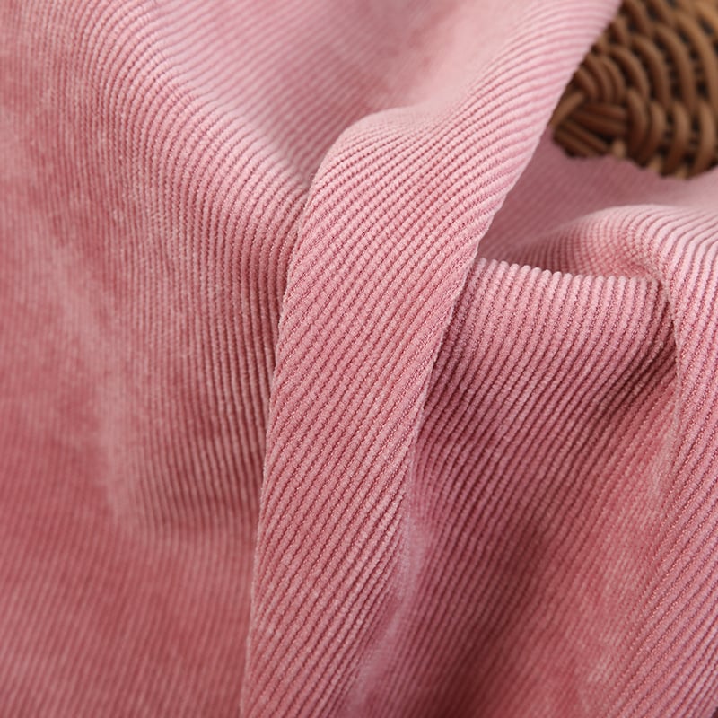 90%polyster 8%nylon 2%spandex 200gsm 16w Corduroy Fabric for shirt lining factory