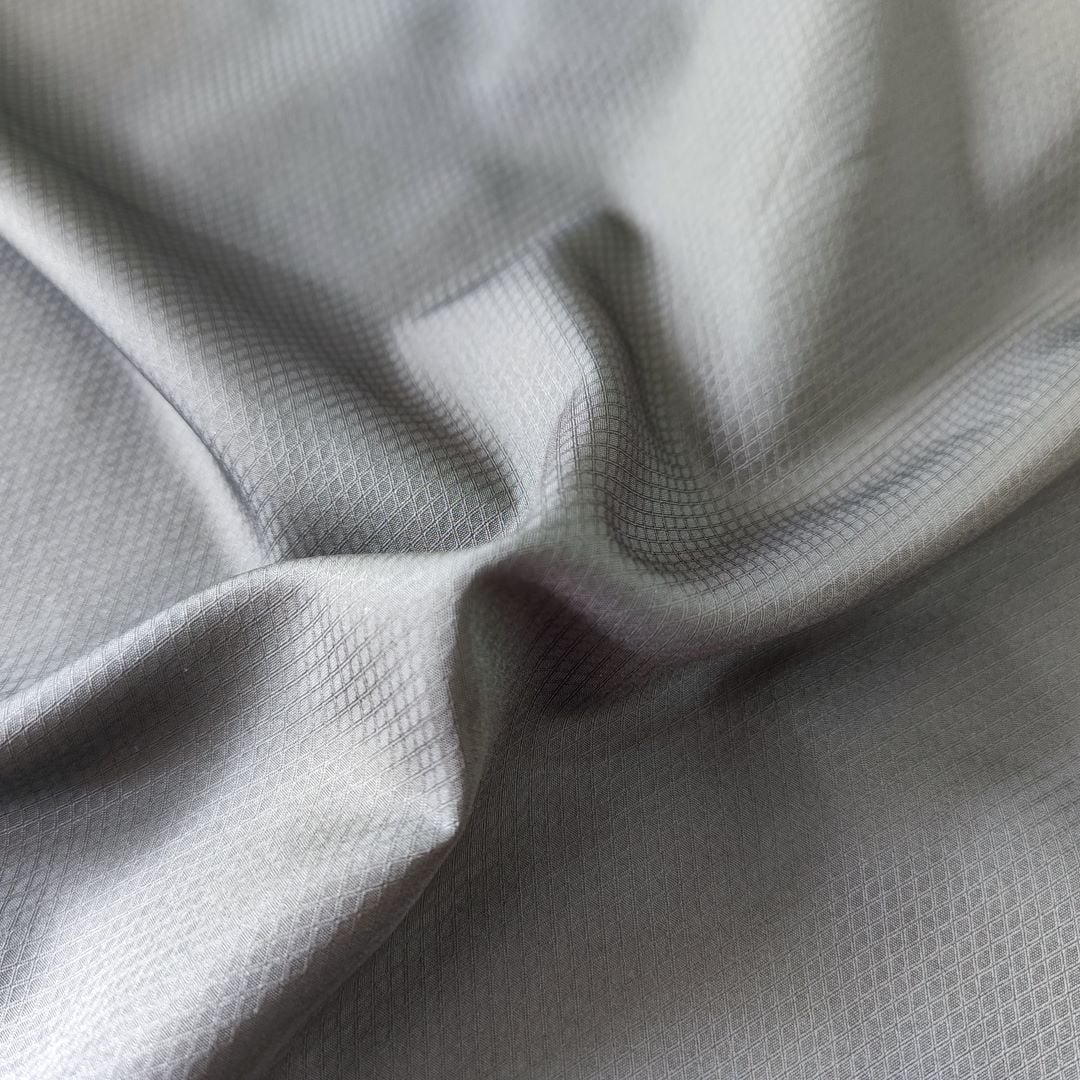 outdoor fabric import 100% polyester Double-line Ribstop pongee coated fabric for jacket factory
