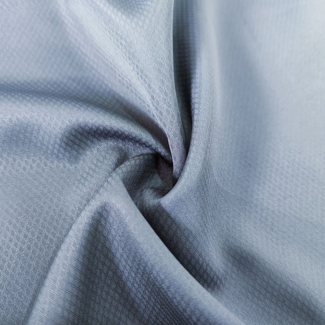 outdoor fabric import 100% polyester Double-line Ribstop pongee coated fabric for jacket details