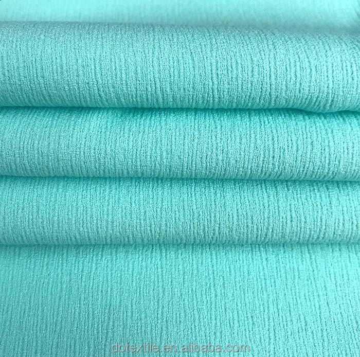 Manufacturer direct 75D polyester fashionable chiffon crepe high quality fabric for dress supplier