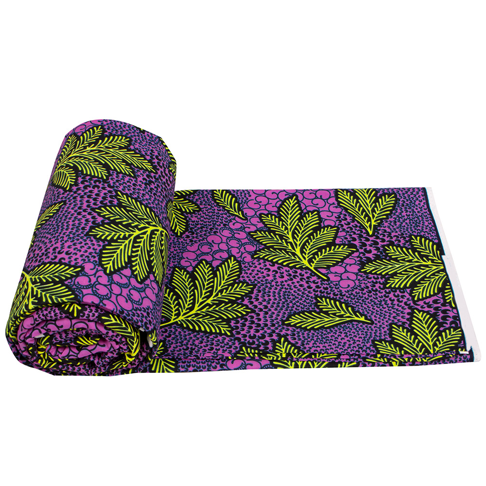 Traditional National Clothing Women Dresses Cotton Fabric 100% Cotton African Batik Double-sided Printed Dutch 6yds Fabric Woven factory