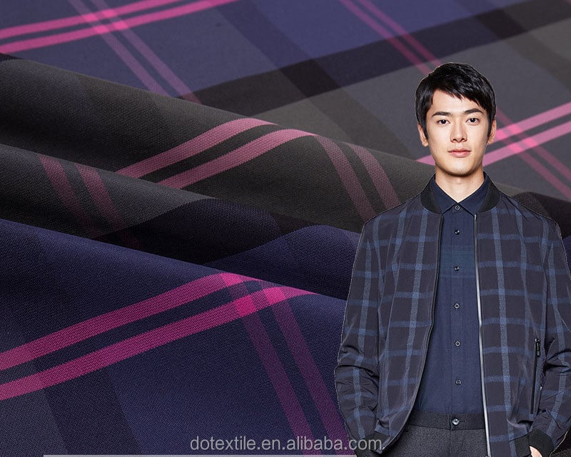 Factory direct plain woven 75d 100% polyester memory ripstop fabric for jackets Korea manufacture