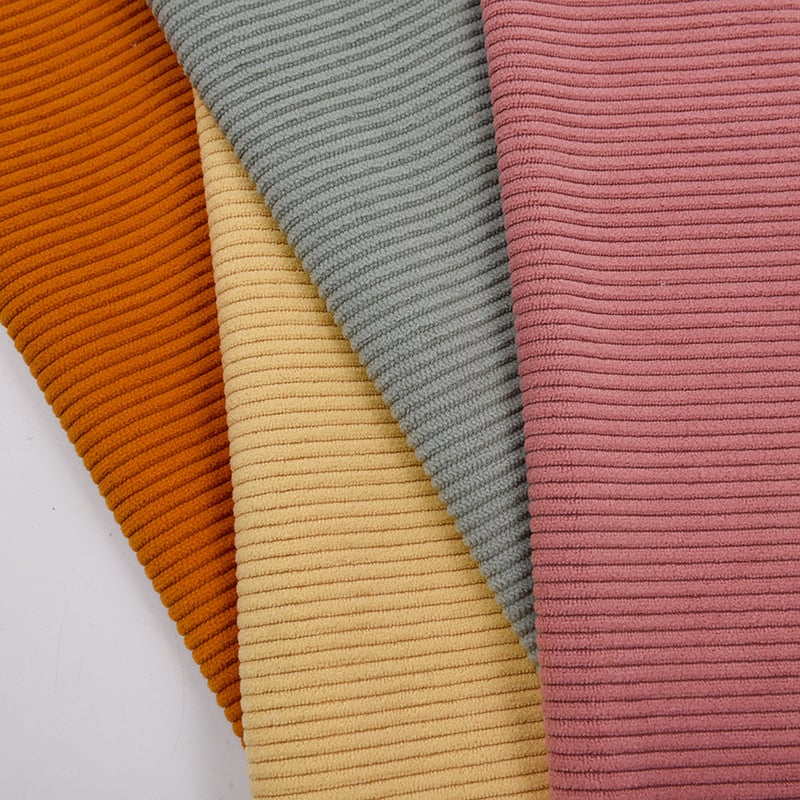 High quality warp knitting 100%Polyester 8w corduroy fabric for sweat pants supplier